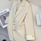 Xuanyan off-white blazer for women 2026 spring new style office worker college student temperament commuting small suit formal blazer for women ivory white XL 115-125Jin Jin equals 0.5 kg