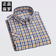 Olester Paul Summer Daddy Plaid Short Sleeve Pure Cotton Shirt Men's Thin Cool Business Casual Evergrande Brand Shirt F983 38 [Suitable for 110-120Jin [Jin equals 0.5 kg]]