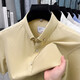 
LAORENTOU pure cotton short-sleeved shirt occupation 2025 summer casual solid color shirt men business formal wear half-sleeved top AN15260 white XL