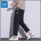 Jeanswest Autumn Thin Casual Pants Men's Trendy Brand Loose Straight 2025 New Ice Silk Sports Long Pants Light Green L 29/30 Size