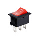 Tianshili KCD1-101 boat-shaped switch water dispenser boat-shaped switch power supply equipment rocker switch power switch KCD1-1112N three-legged two-speed red with light (10 pieces)