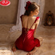 
LangSha (LangSha) silk sexy pajamas for women pure spring and autumn style suspender nightgown summer nightgown high-end 2025 new summer style 6629 single skirt champagne color M