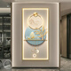 Pintura de paredes colgantes con buenas estrellas Luz de lujo Decoración de estilo de lujo Fulu Resumen Mural Lámpara Decoración moderna Pintura LP-9358 60*12047 Pintura de lámpara LED negra de estilo (enchufe 22
