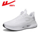 Pull back casual shoes men's rotating button breathable men's shoes running sports shoes men 3205M white 43
