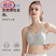 浪莎（LangSha）内衣女无痕夏季薄款大胸显小胸聚拢凉感细肩带无钢圈文胸罩 香槟 011 7A M 80-95斤