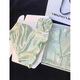 Victoria's Style (Vedorygediao) Victoria's Secret Pyjamas Damen Ice Silk Sommer Kurzarmshorts Sexy Home Clothing Set 2025 Neue Sommerprinzessinstil 9214 Kurzarm Streifen M.
