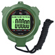 Yisheng (YS) Stopwatch Fitness Coach Training Training Sports d'athlétisme avec des sports lumineux Running Electronic Timer Competition spéciale Military Green YS-728L (batterie envoyée)