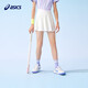 Asics/ASICS Children's Wear 25th Summer New Girls Reflective Print Contrast Color Stretch Sports Knitted Skirt 0001 White 130