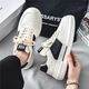 
Men's shoes for summer breathable 2025 new small white shoes for men Korean style versatile thick sole sports and casual shoes for men 9906 white and black 39