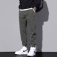 Jeep Spirit Casual Pantals for Men Spring and Summer New Style Fashion Brand Brand Loose Sports Pantalon long Pantalon pour hommes 9859 Green militaire + 9859 Black L