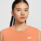 Nike (Nike) Camiseta de algodón corta sin mangas para mujeres en verano Nuevo cómodo estampado casual HF9532 828 Soft Orange M