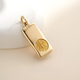 Lie Ruimuqiao Jewelry Original Design 18K Gold White Rectangular Gold Coin Pendant Men and Women Personality Niche European and American Fashion White For specific parameters, please contact customer service