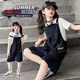 Disney Girls Denim Everlys 2025 New Summer Ropa Pantalones Niños Niños Investables Versátiles Versátiles delgados Color Caminado corto 130 cm