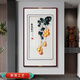 Zi Teng Suixuan Five Blessings Come to the Door Su Embroidery Finished Painting Entry Hall Decoration Painting Living Room Gourd Wall Painting Chinese Style Embroidery Mural Five Blessings Come to the Door (Default Brown) 70*123cm (Tempered Glass)