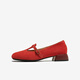 
Best 2025 autumn new Mary Jane shoes simple retro light mouth thick heel women's singles shoes B9929CQ5 red 36