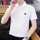 Pier Cardin Lapa Camiseta de manga corta para hombres 2025 NUEVA Camisa de seda de hielo de hielo de verano de verano Polo de alta gama Top 9902B Negro 2xl 140-155Jin [Jin equivale a 0.5 kg]