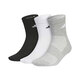 Chaussettes adidas chaussettes masculines chaussettes de sport pour femmes sportiels en atténuation d'humidité et transpiration de chaussettes décontractées de chaussettes à haut haut JC9272 Black and White Grey à trois paires L-4346