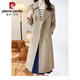 Pierre Cardin 2025 Herbst Neue Frauen mit mittlerer Länge mit einem super guten, schlängenden lockeren losen Jacke Khaki L 105-130jin [Jin entspricht 0,5 kg]