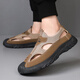 Changxiang Huili Sandalen Mesh hohl Männerschuhe für Frühlings- und Sommer Vielseitige Nicht-Schlupf-Beutel-Kopfschuhe atmungsable Sport und lässige Strandschuhe FH-Diamond S826 Brown 41
