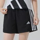 阿迪达斯 （adidas）女子运动套装 夏季跑步健身训练服潮流时尚透气休闲衣裤 高腰短袖T恤+短裤/黑色两件套 S