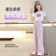 
Binyong high-quality summer girls wide-leg pants children's pants ice silk work pants 2025 new mosquito-repellent pants girls' summer 15029 pink purple + 15265 apricot color [two-pack M 120c