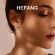 HEFANG He Fang Jewelry Starburst Earrings Elegant Simple Earrings Women's High-end Birthday Gift for Girlfriend