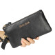 Cool Kangaroo de cuero para mujer billetera de monedas de monedas 2025 Nuevo bolso de cuero suave simple y moderno para teléfono móvil negro
