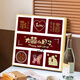 CLCEY网红黑粉喜字肌理画石英砂丙烯数字油画diy手工新结婚礼物装饰画 肌理画chj7371 30*30cm加厚实木内框+精美外框