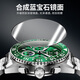 
Oupinke Swiss certified brand water ghost watches top ten series of men's watches luminous waterproof fully automatic mechanical watch Oupinke-3271-steel green belt