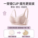 雅鹿内衣女无钢圈小胸聚拢收副乳防下垂纯欲性感女士蕾丝文胸罩 天蓝色 75B 【34AB,厚度约2.5cm】