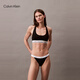 Calvin Klein Unterwäsche 25 Frühlings- und Sommer Neue Frauen CK Jacquard Taille Rippen-Baumwollbikini-Briefs für Frauen QD5265 UB1-Space Black 1 m