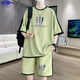 Yuwu hochwertiger Jugend Sommer Neuer Sportanzug 12-15 Jahre alte Jungen Student Kurzärmelte T-Shirt Big Children Ice Seide Short 9928 Beige Anzug l ca. 110-125jin [Jin gleich 0,5 kg] kann getragen werden
