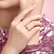 Meluxe 18K Gold Color Girl Ring Turmaline Ring Diamond Style Geburtstagsgeschenk für Frau [R15912] Turmaline 10 Punkte/13#