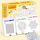 Fun Maze [25 neue Version] Mathematische Olympiade Erleuchtung Fun Mag Magic Line finden verschiedene Spielkarten für die frühe Bildung für Kinder im Alter von 1 bis 8 Jahren, um Trainingsintelligenzentwicklungs-Puzzle-Spielzeugkarten zu fokussieren [Fun Maze 02] Hundertseitige frühe Bildungskarte