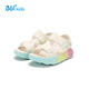 361 Shopping mall same style girls sports sandals 2025 summer new style medium and large children breathable versatile non-slip sandals soft elastic technology feather white/light transparent green 37