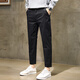 
Woodpecker casual pants for men 2025 new summer business nine-point straight stretch slim fit versatile trousers 1502 khaki + 1502 brown 28