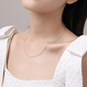 Saturday Fortune S925 silver necklace for women without pendant O-shaped clavicle chain birthday gift BY057445 45cm