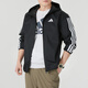 Adidas Jacket Official 2025 Autumn NUEVO entrenamiento al aire libre Jogging Fitness Sportswear Casual Loose Breatable Chaqueta IM7848/Negro/Fotos de espectáculo 10 S (175/88a)