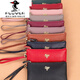 PLOVER genuine leather women's clutch bag long wallet 2025 new fashion simple handwritten wrist mobile phone coin wallet small bag lotus purple