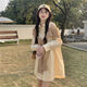 COLORFUL GEMS off-shoulder Polo neck dress Spring and autumn niche artistic short skirt 1047# blue S suggested 80-90Jin [Jin equals 0.5 kg]
