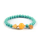 Her generation beeswax magnesite imitation turquoise round bead bracelet lake green bracelet jewelry gift Lianmeng 6mm