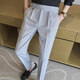 Jessons business trousers men slim young British style Naples high waist casual pants men formal wear no iron suit pants K9871 black 30