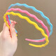2025 Japanese and Korean Internet celebrity candy-colored thin wavy headband girl's heart headband girl does not hurt hair pressure hair headband milky white