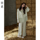 同语年新款冰雪丝睡衣女春夏季长袖宽松可外穿女士家居服套装 女士-S3880 XL 170（身高168-175cm，体重12