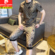 Pierre Cardin Cardin Europe à manches courtes de la marque d'été à manches courtes T-shirt à séchage rapide pour les tenues masculines un ensemble complet de beaux t 826 costume noir mince l adapté à 105-120jin [Jin est égal à 0,5 kg]