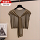 Hengyuanxiang 2025 new shawl exterior summer fashion ice silk thin air-conditioned room shoulder pads small vest scarf for women trendy gray