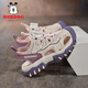 BOBDOG girls sandals 2025 new summer medium and large children's soft sole non-slip toe children's shoes girls outer wear sports shoes MQ223 pink 27 inner length 167mm