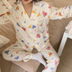 Rongxitu Frühlings- und Herbst-Dünn-Pyjamas Frauen langärmelige Heimkleidung Set Q9227# 175 L