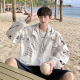 Chang Luzhu [1390 people praised] outdoor ice silk sunscreen clothes men's summer ultra-thin loose casual jacket Korean style trend Red FS2973 L