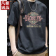 
VANCL heavy short-sleeved T-shirt for men in summer new American fashion brand pure cotton men loose large size trendy half-sleeved top for men 9918 dark gray regular M suitable 115-130Jin [Jin equals 0.5 kg]